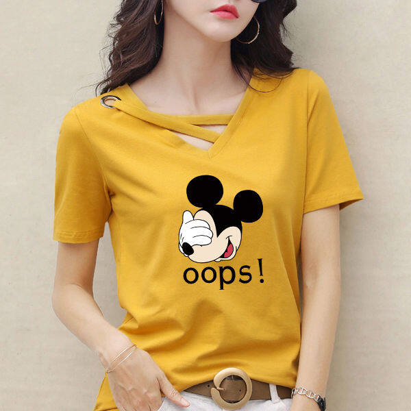 Tshirts Women Ladies Cartoon Shirts Cartoon Printing